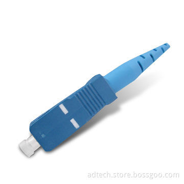 SC Fiber-optic Connector with Short Operating Time and SM Simplex, Available in Blue